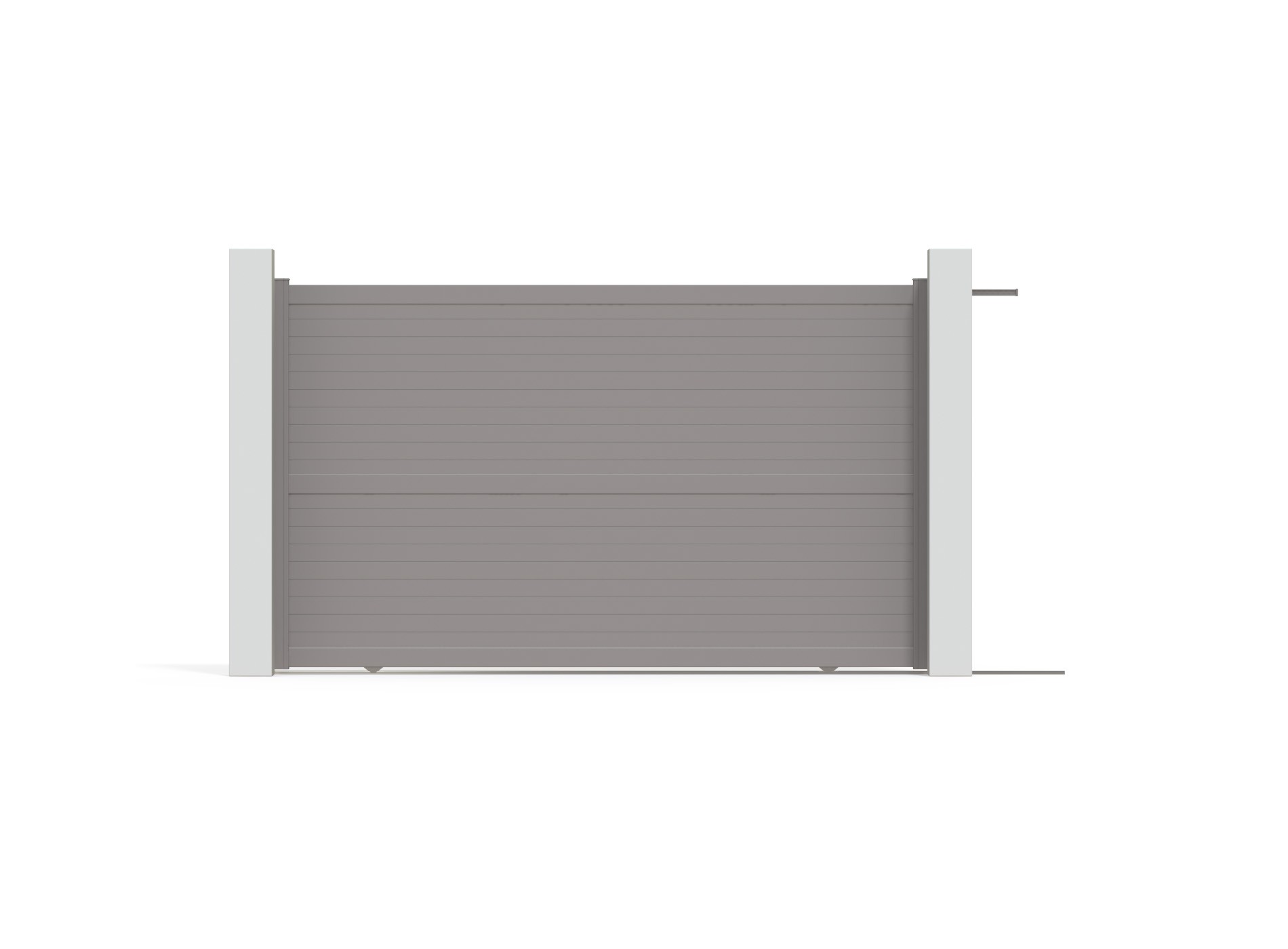 Portail aluminium coulissant CONCARNEAU 3060 x 1837 - Gris Sable 2900