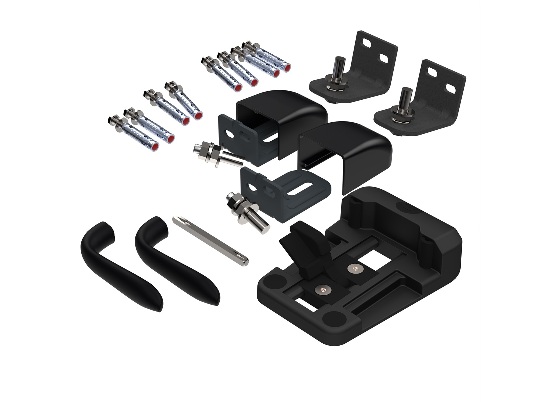 Pack quincaillerie portail battant  Noir sablé 2100