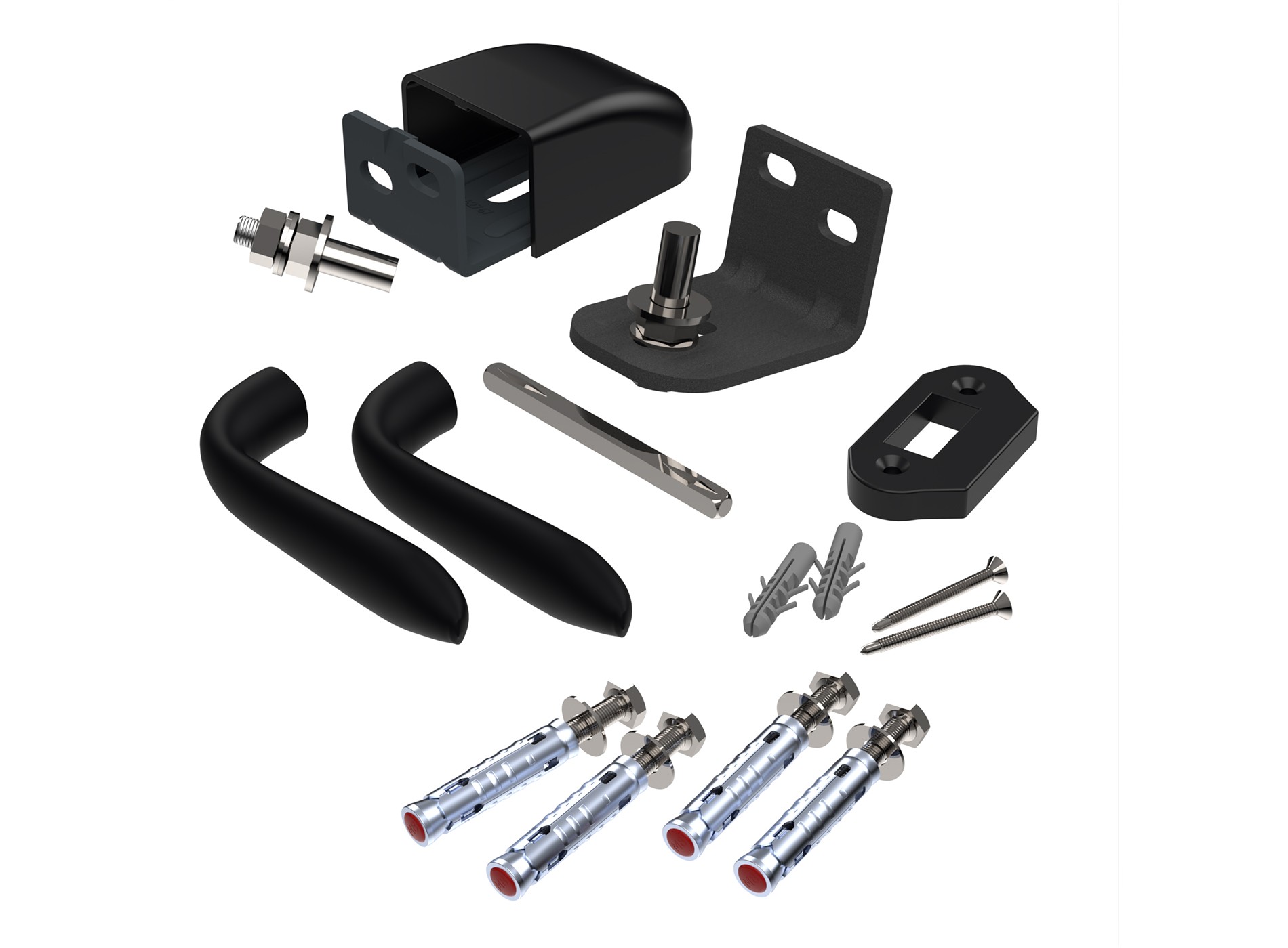Pack quincaillerie portillon - Noir sablé 2100
