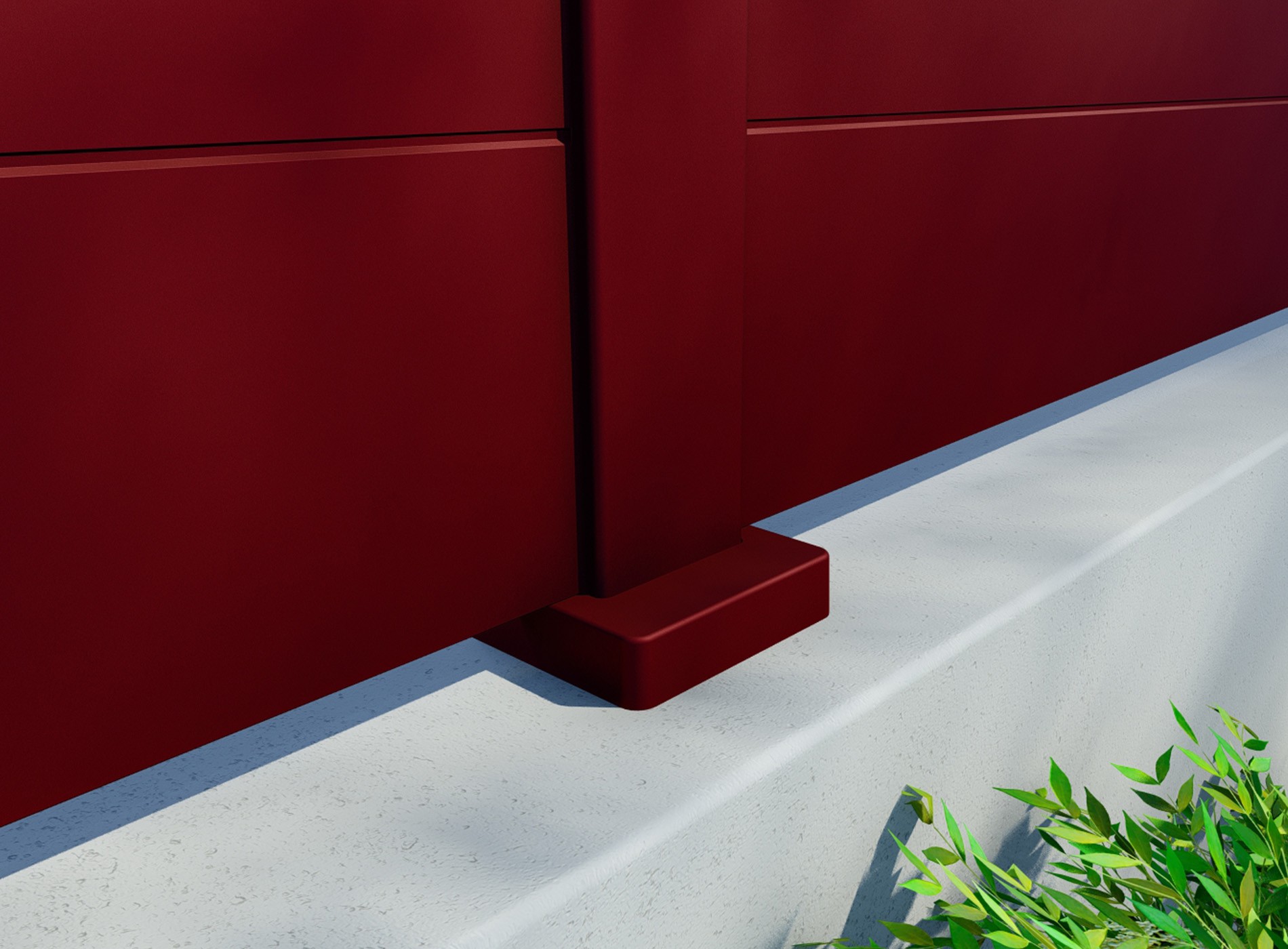 Cache platine pour poteau clôture Rouge 3004