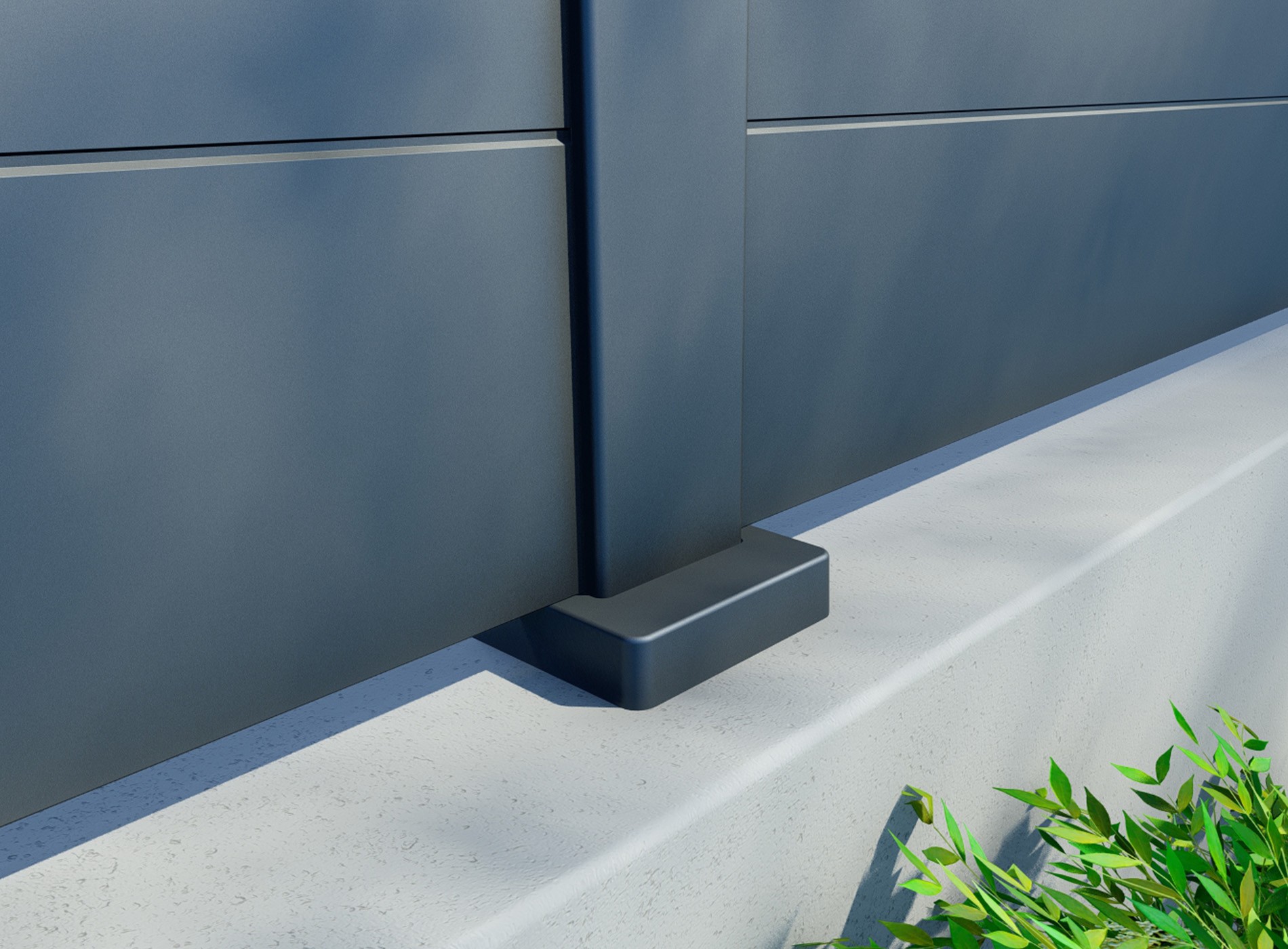 Cache platine pour poteau clôture Gris Zinc 7016