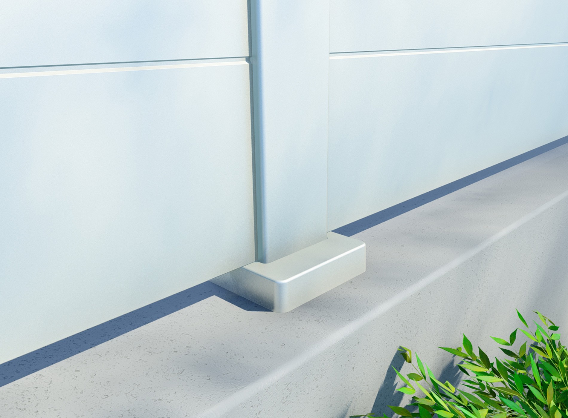 Cache platine pour poteau clôture Blanc 9016