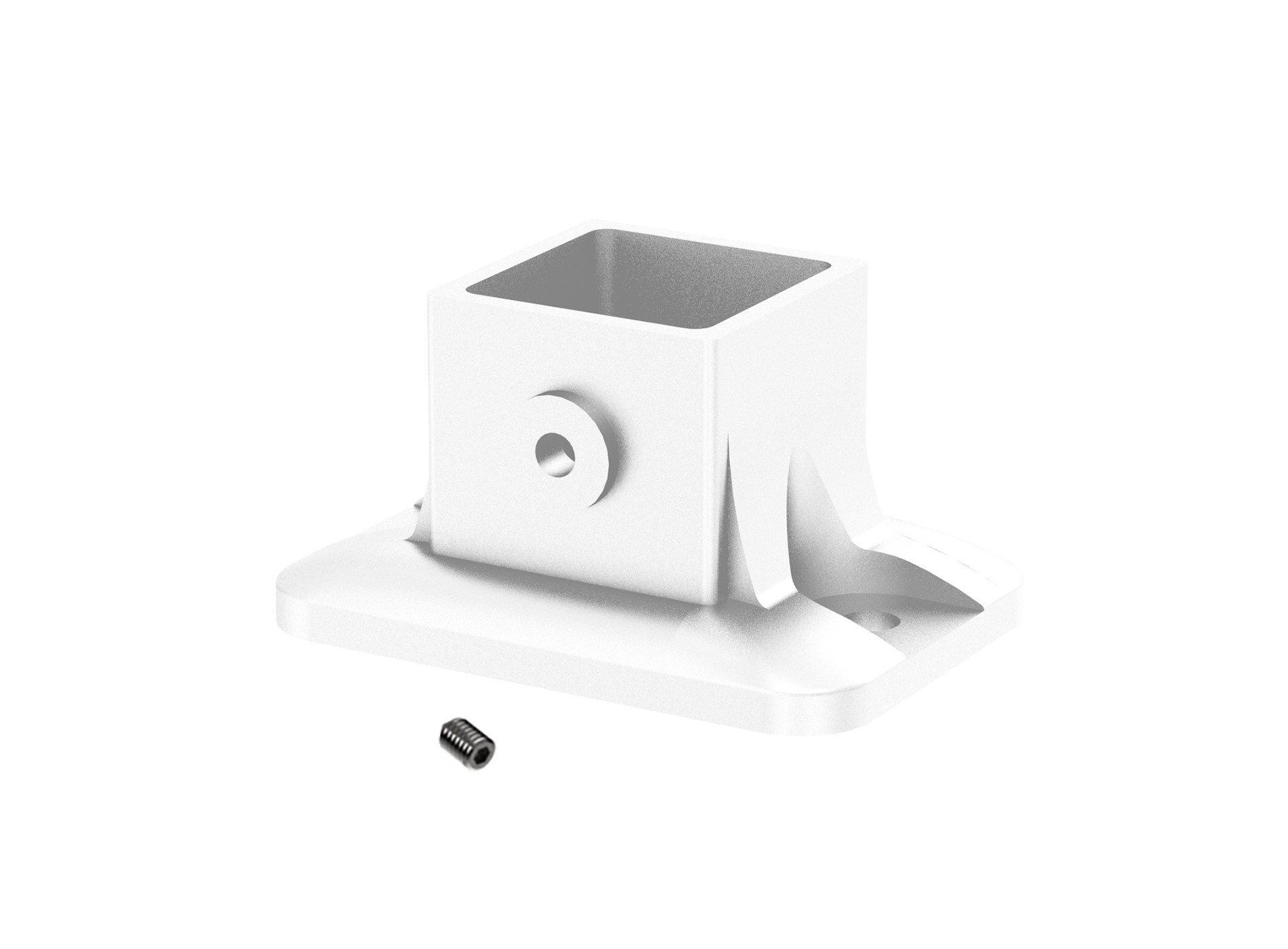 Embase pour arrêtoir - Blanc 9016