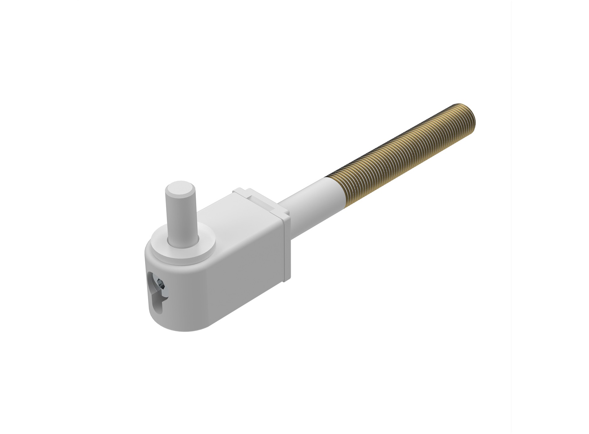 Gond fileté scellement Blanc 9016