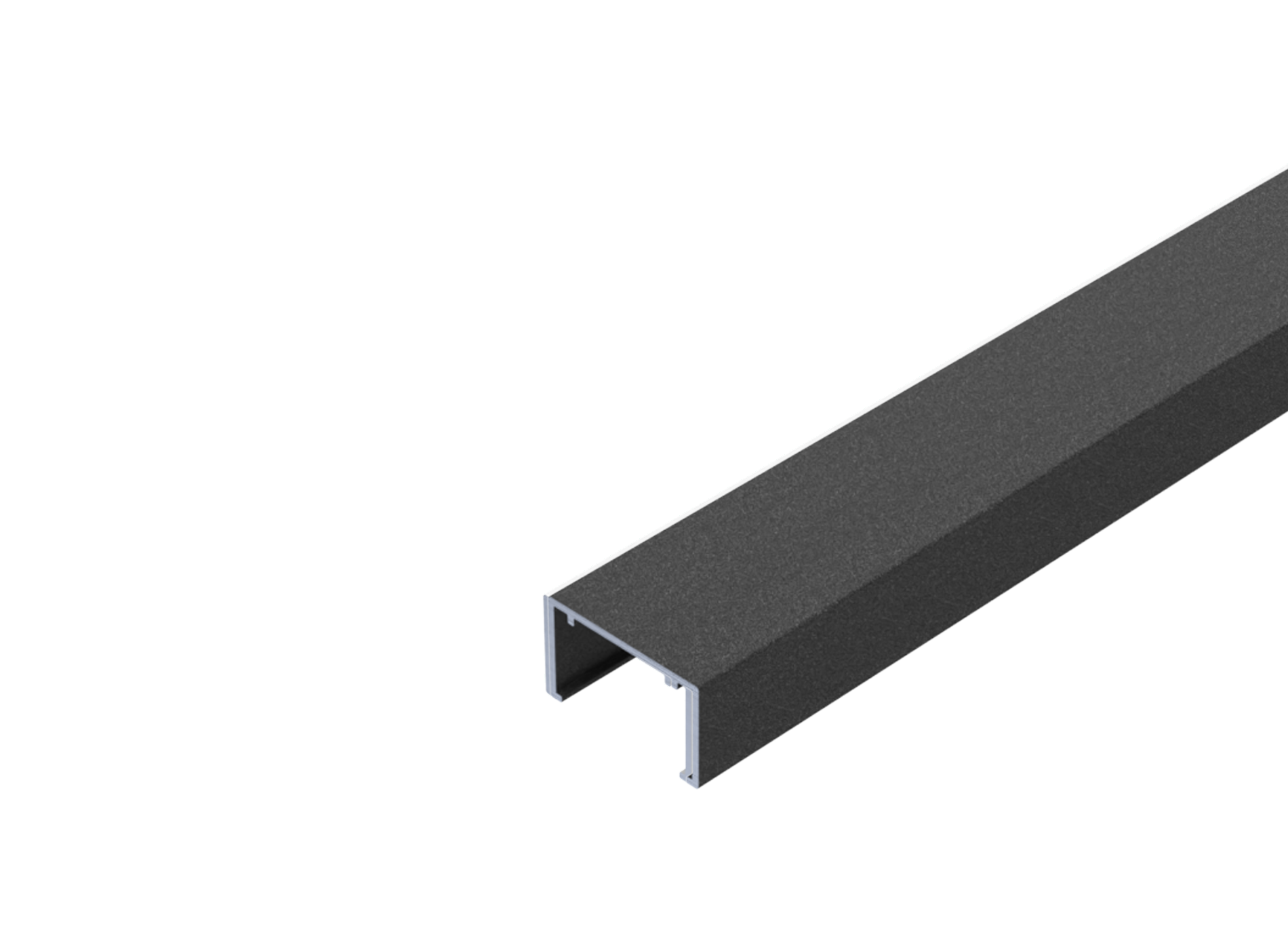 Profil U de finition noir sablé 2100