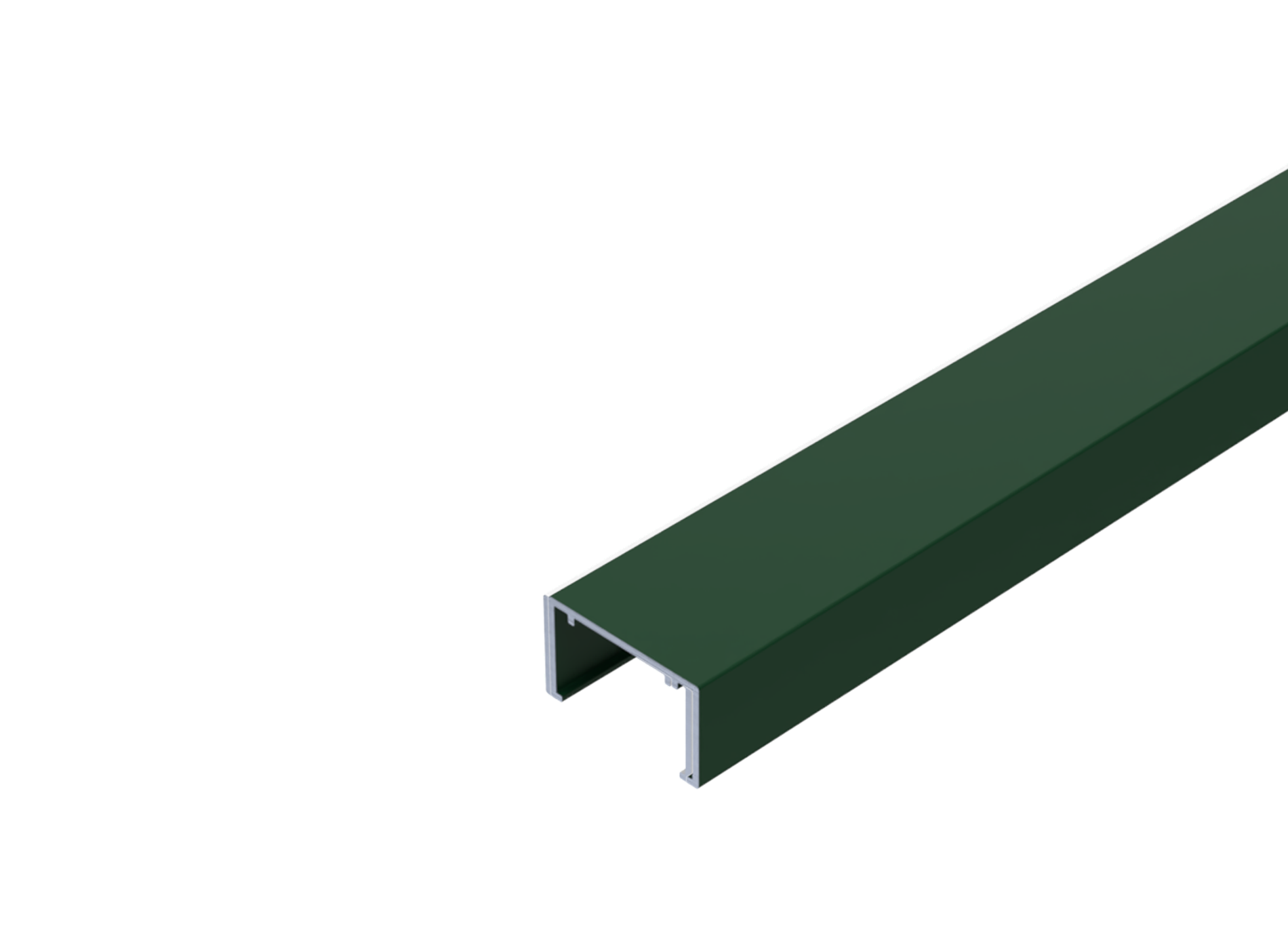 Profil U de finition vert 6005