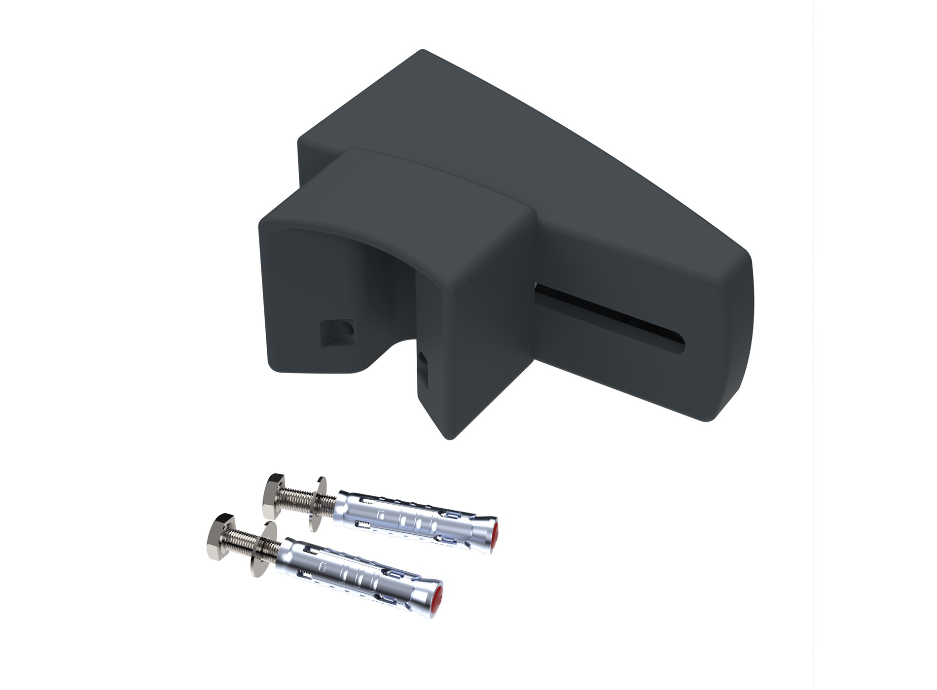 Kit V de réception portail coulissant Gris zinc 7016