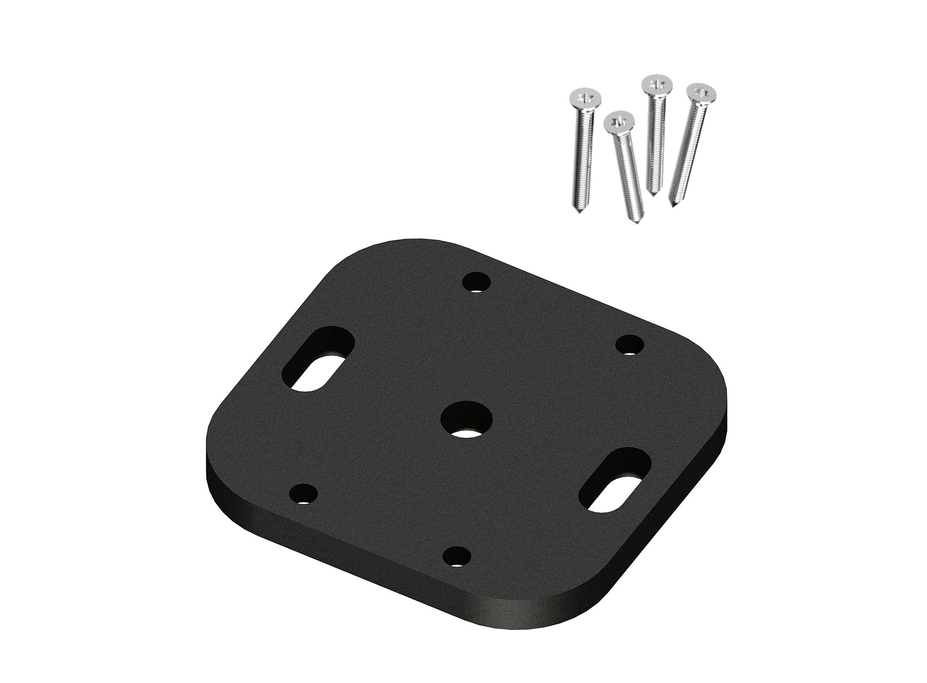 platine alu 2 points noir sablé 2100