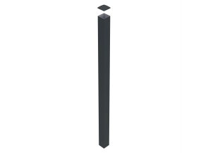 poteau aluminium à sceller Gris zinc 7016