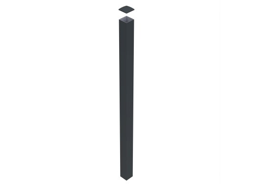 poteau aluminium à sceller Gris zinc 7016