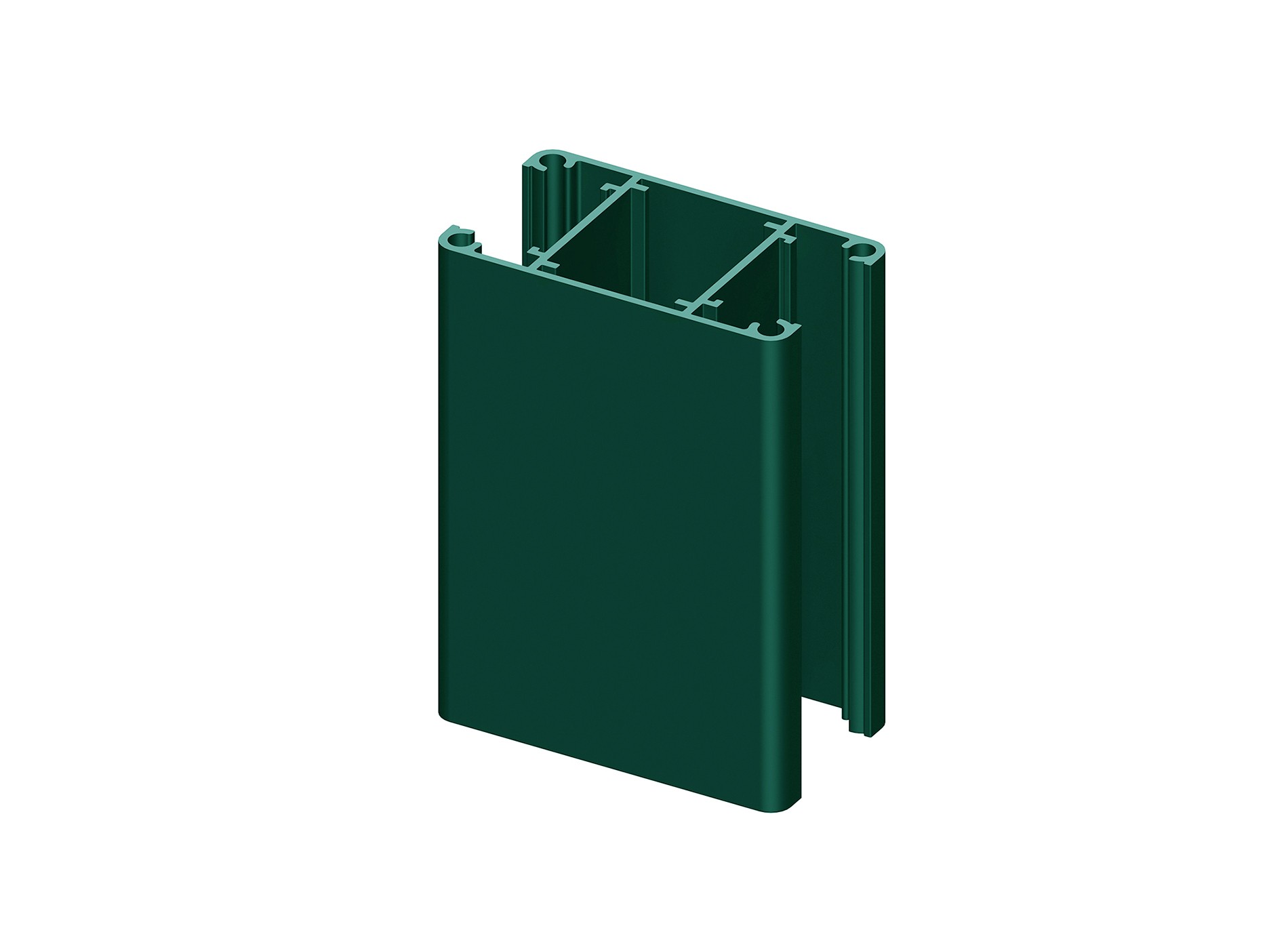 Poteau 2 départs en aluminium Vert 6005