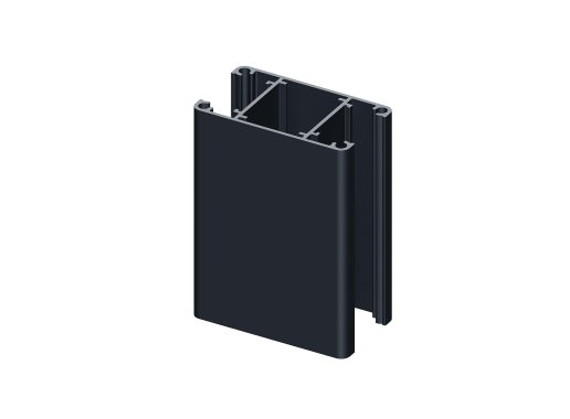 Poteau 2 départs en aluminium Gris zinc 7016