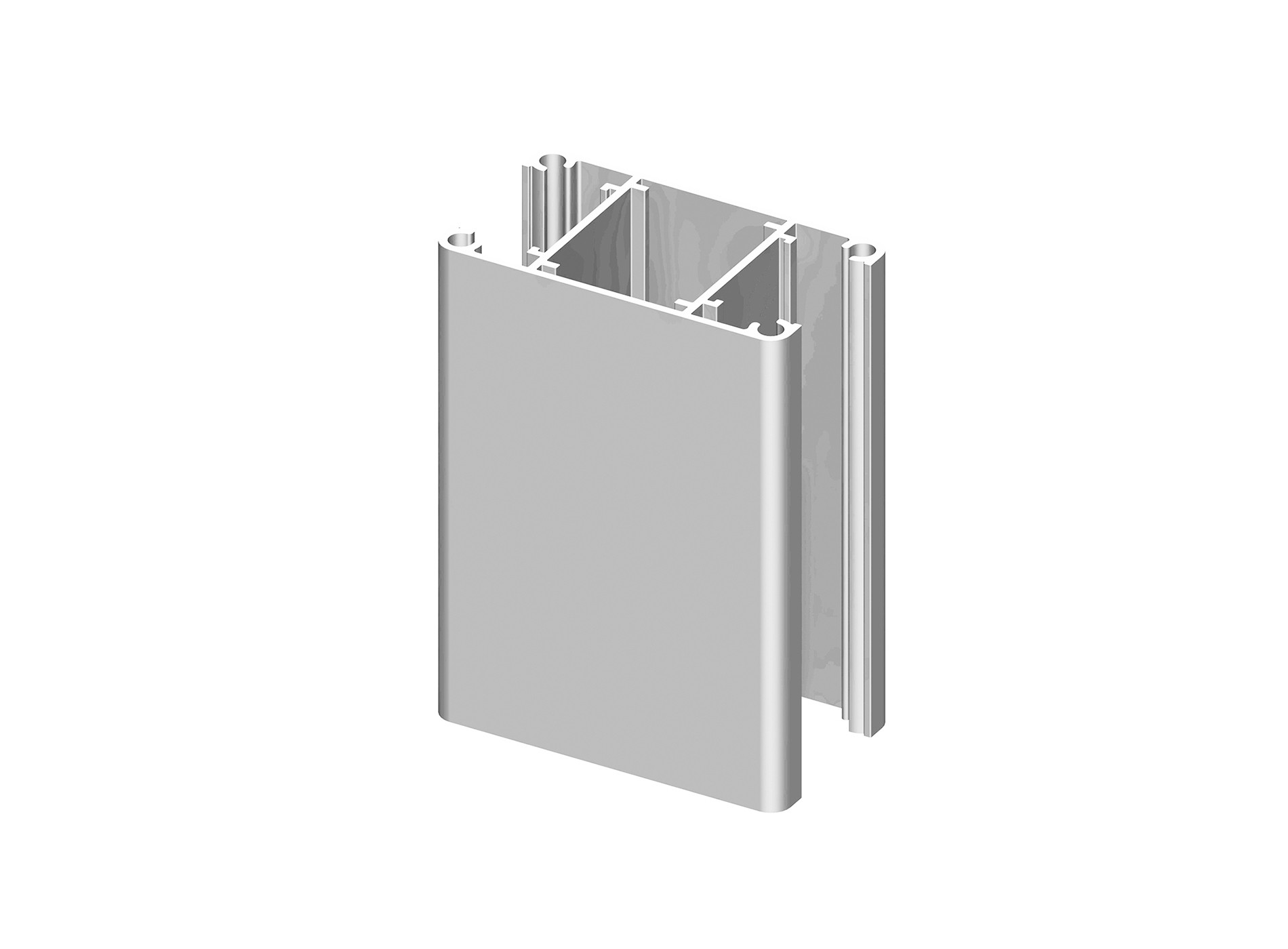 Poteau 2 départs en aluminium Blanc 9016