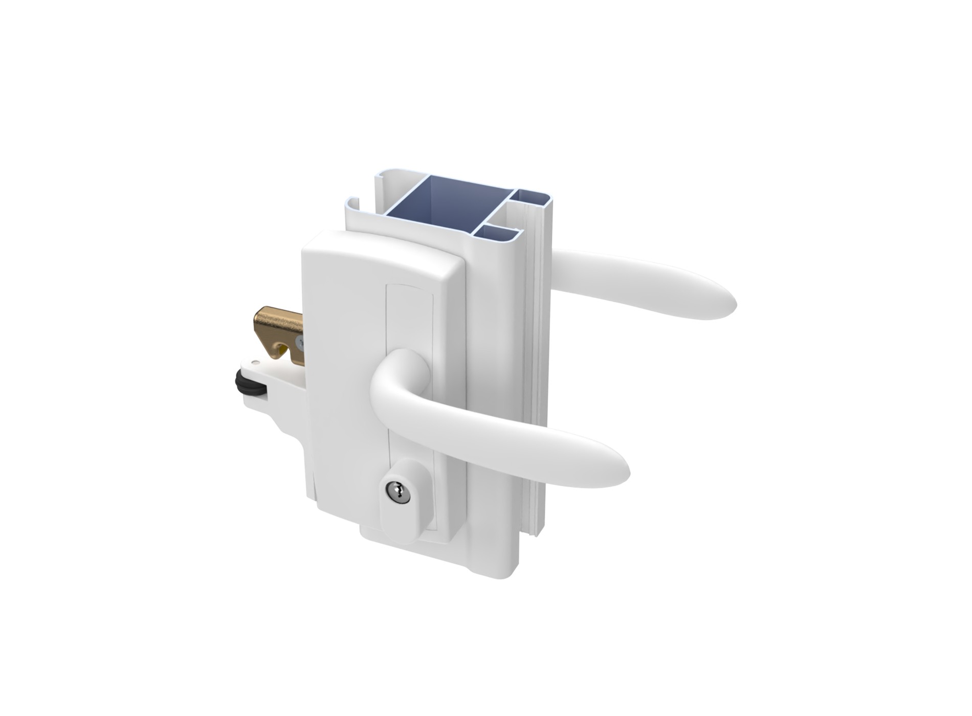 Kit serrure en applique 9016 Blanc