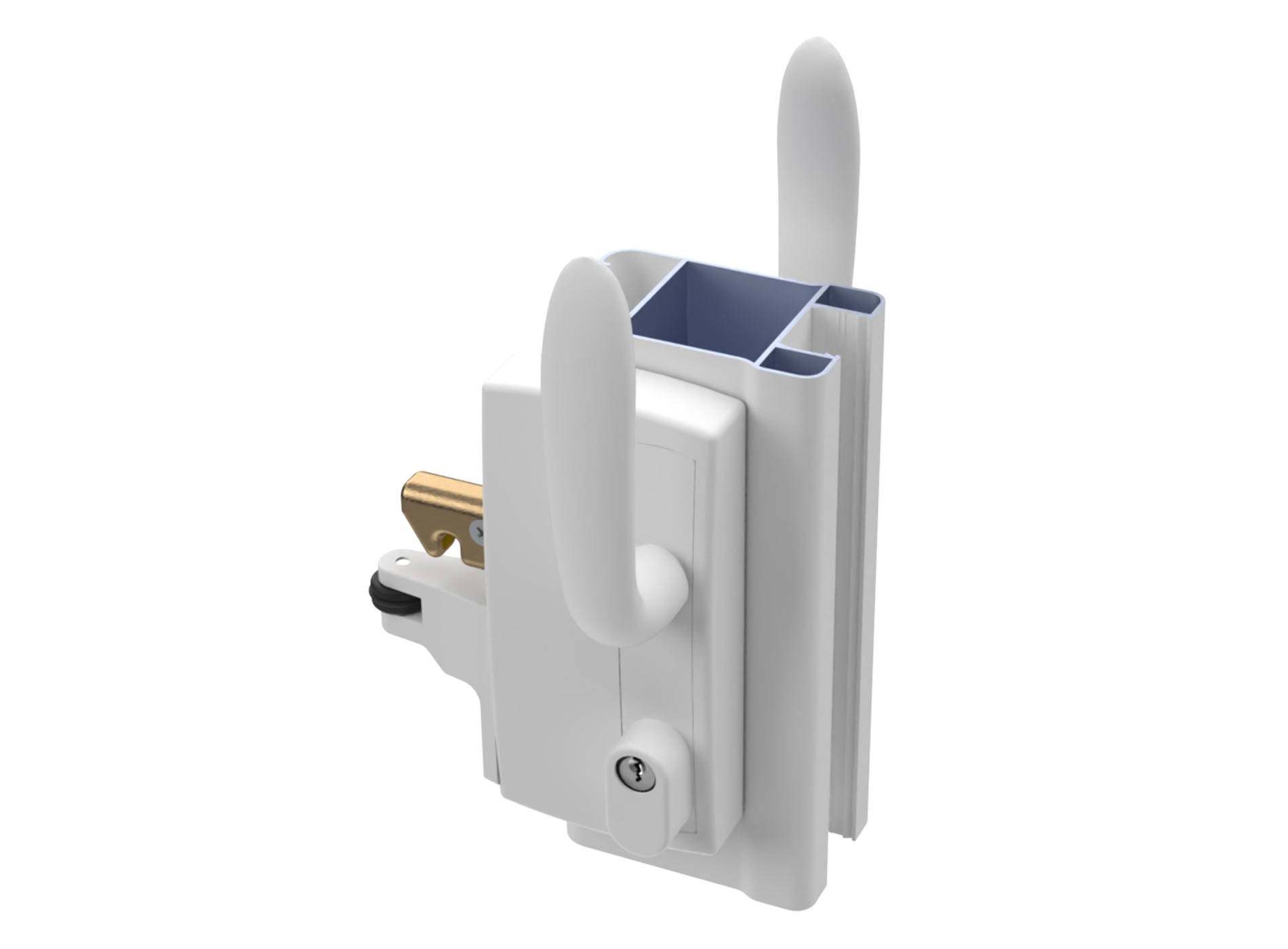 Kit serrure en applique 9016 Blanc