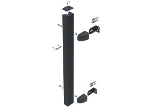 Profil de réception pour portail coulissant Gris zinc 7016