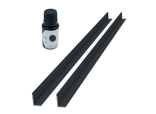 Profils d'occultation en aluminium et stylo de retouche - Gris zinc (RAL 7016C)