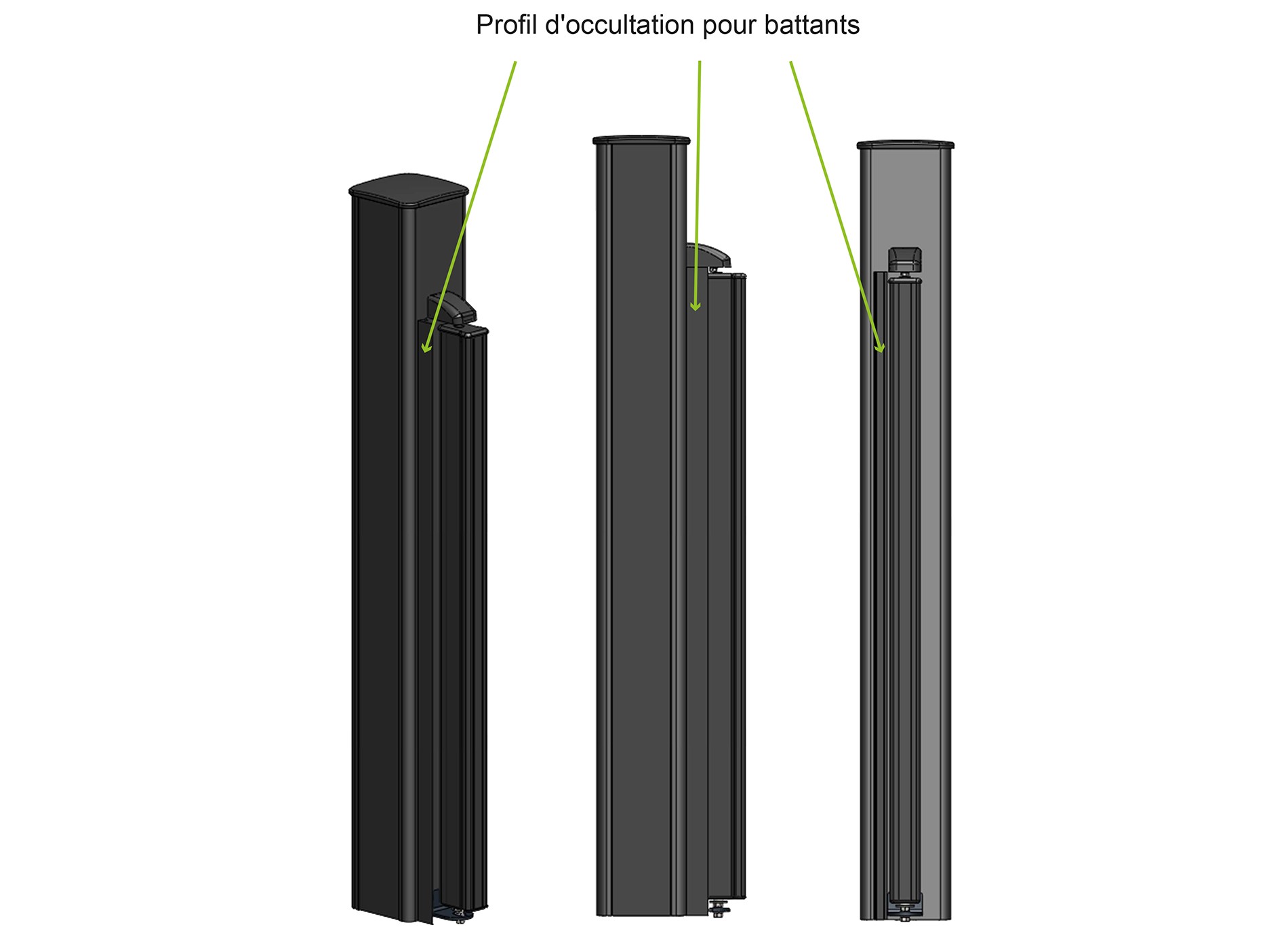 Profil d'occultation portail battant