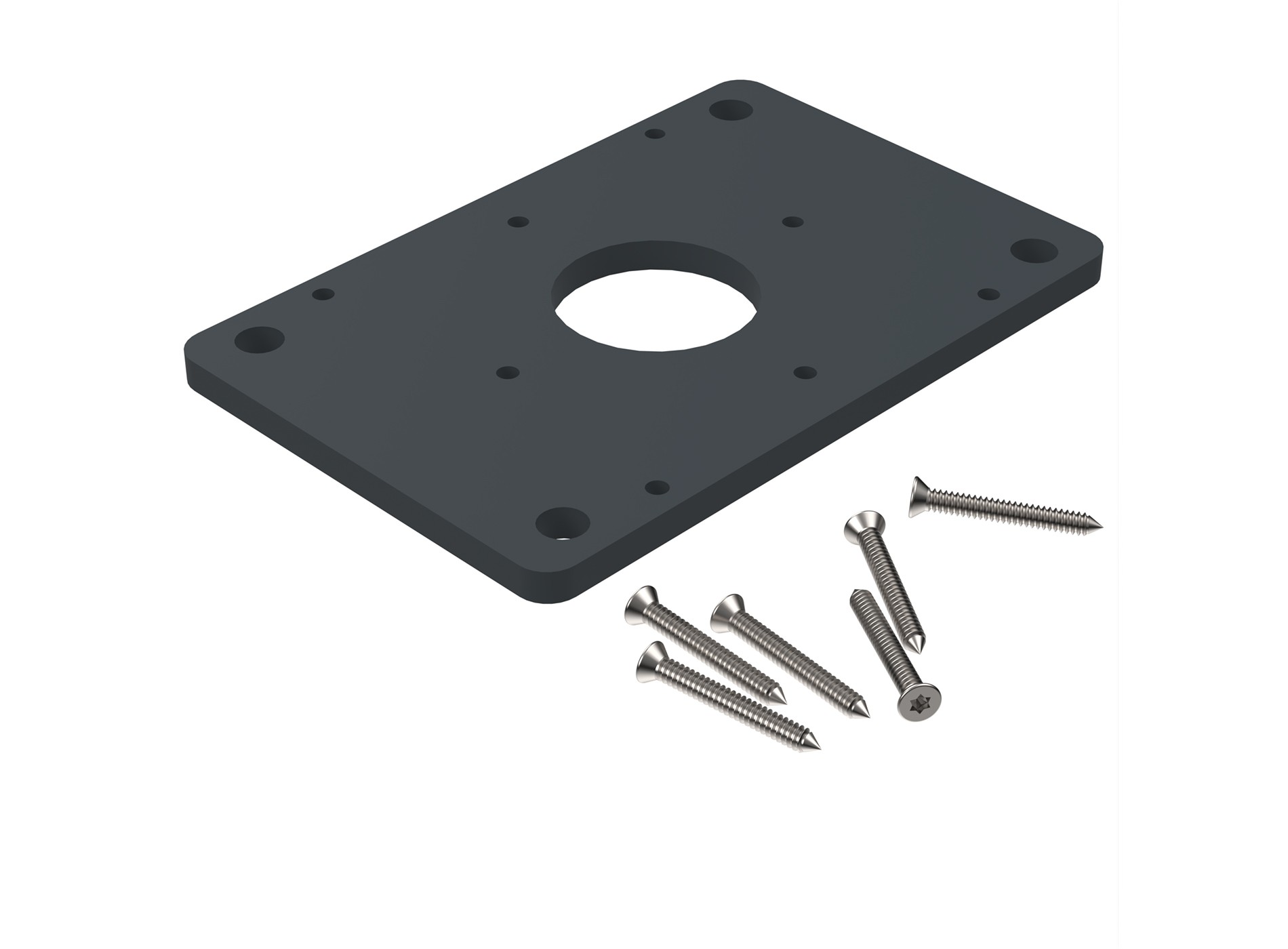 Platine pour poteau Gris zinc 7016