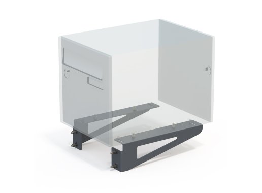 Support de boite aux lettre gris zinc 7016