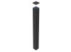 Poteau aluminium à sceller 180x180 - ht. 2m - Noir sablé 2100