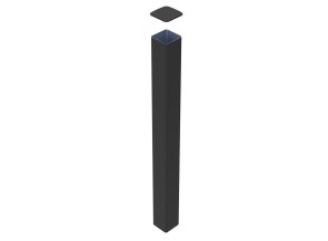 Poteau aluminium à sceller 180x180 - ht. 2m - Noir sablé 2100