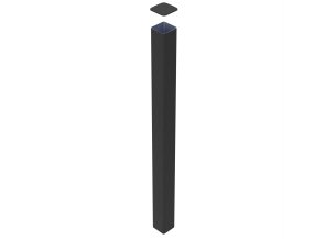 Poteau aluminium à sceller 180x180 - ht. 2.5 m - Noir sablé 2100