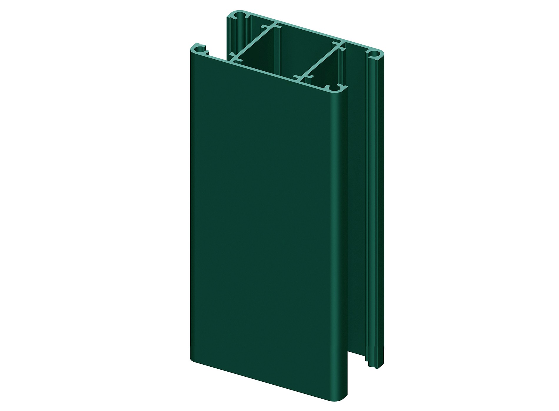 Poteau 2 départs en aluminium Vert 6005C