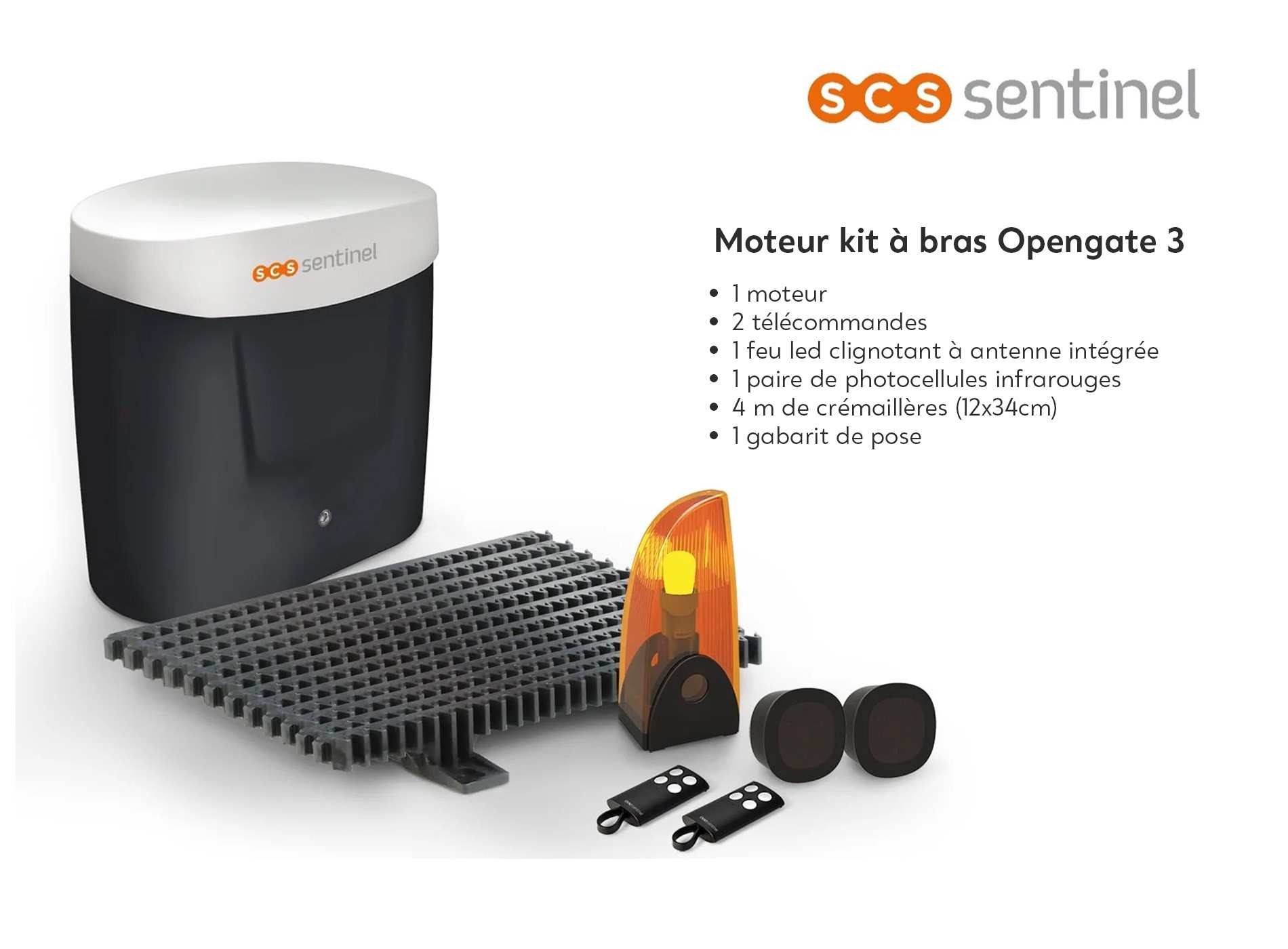 Moteur SCS Sentinel Opengate 3 pour coulissant