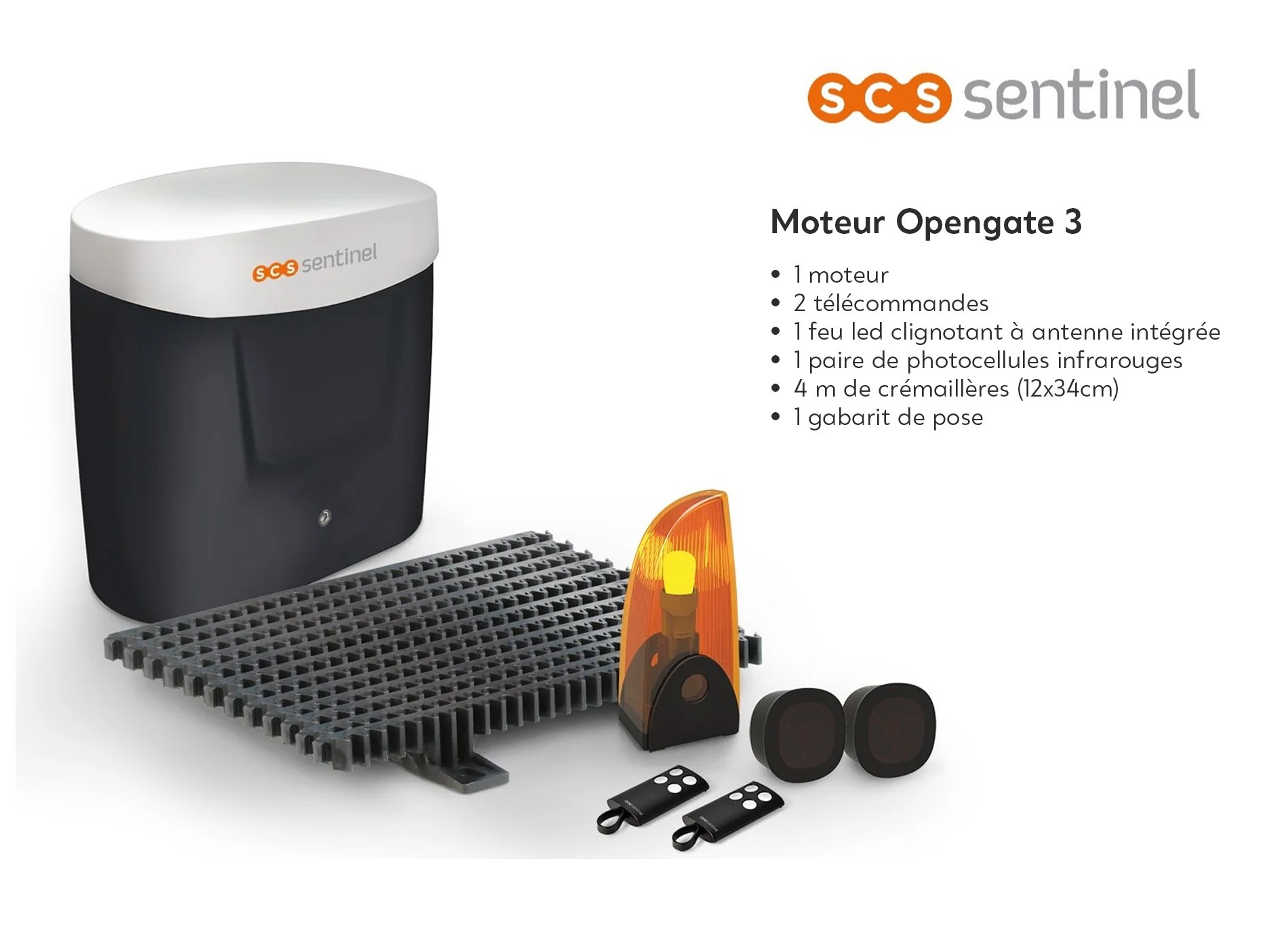Moteur SCS Sentinel Opengate 3 pour coulissant