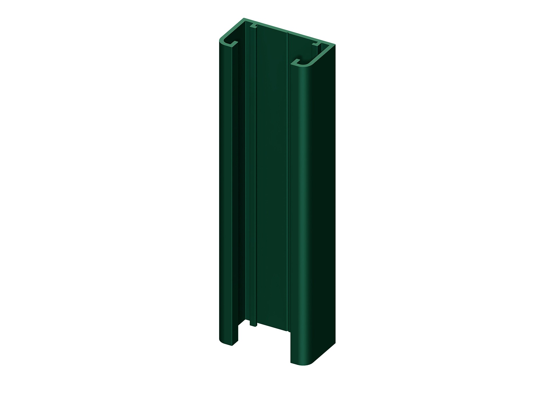 Glissière clôture en aluminium | 1870 mm - Vert 6005C