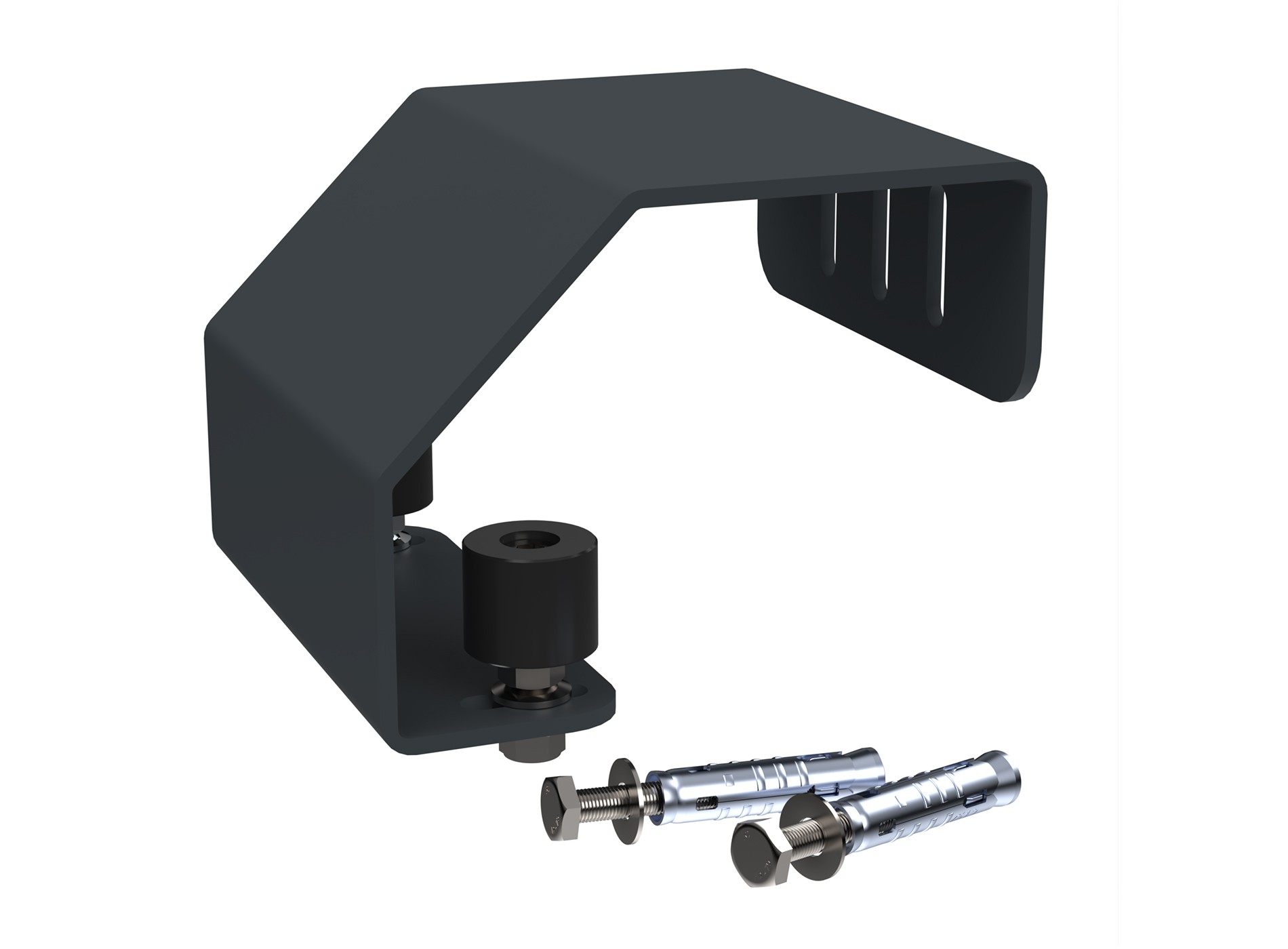 Kit chariot guide de coulissant 150 mm Gris zinc 7016