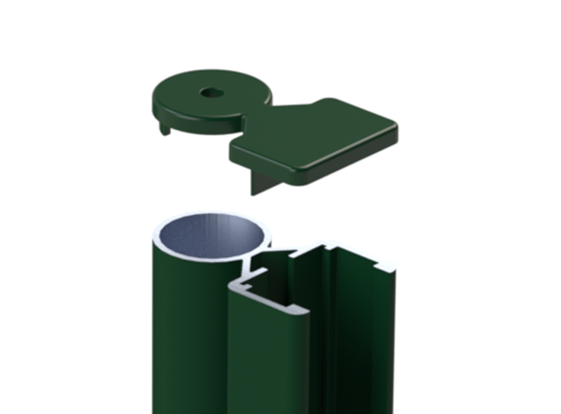 Klos Up Embout pour profil d'angle ouvert - clôtures - Vert 6005