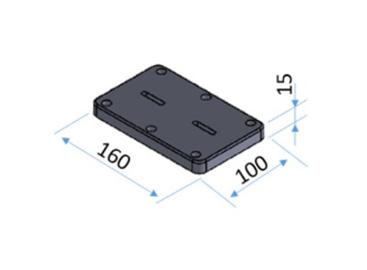 cales fixation moteur dimensions