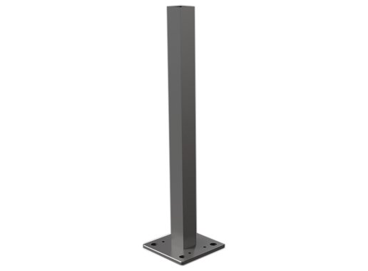 Embase renforcée acier poteau Klos up! - Gris zinc 7016