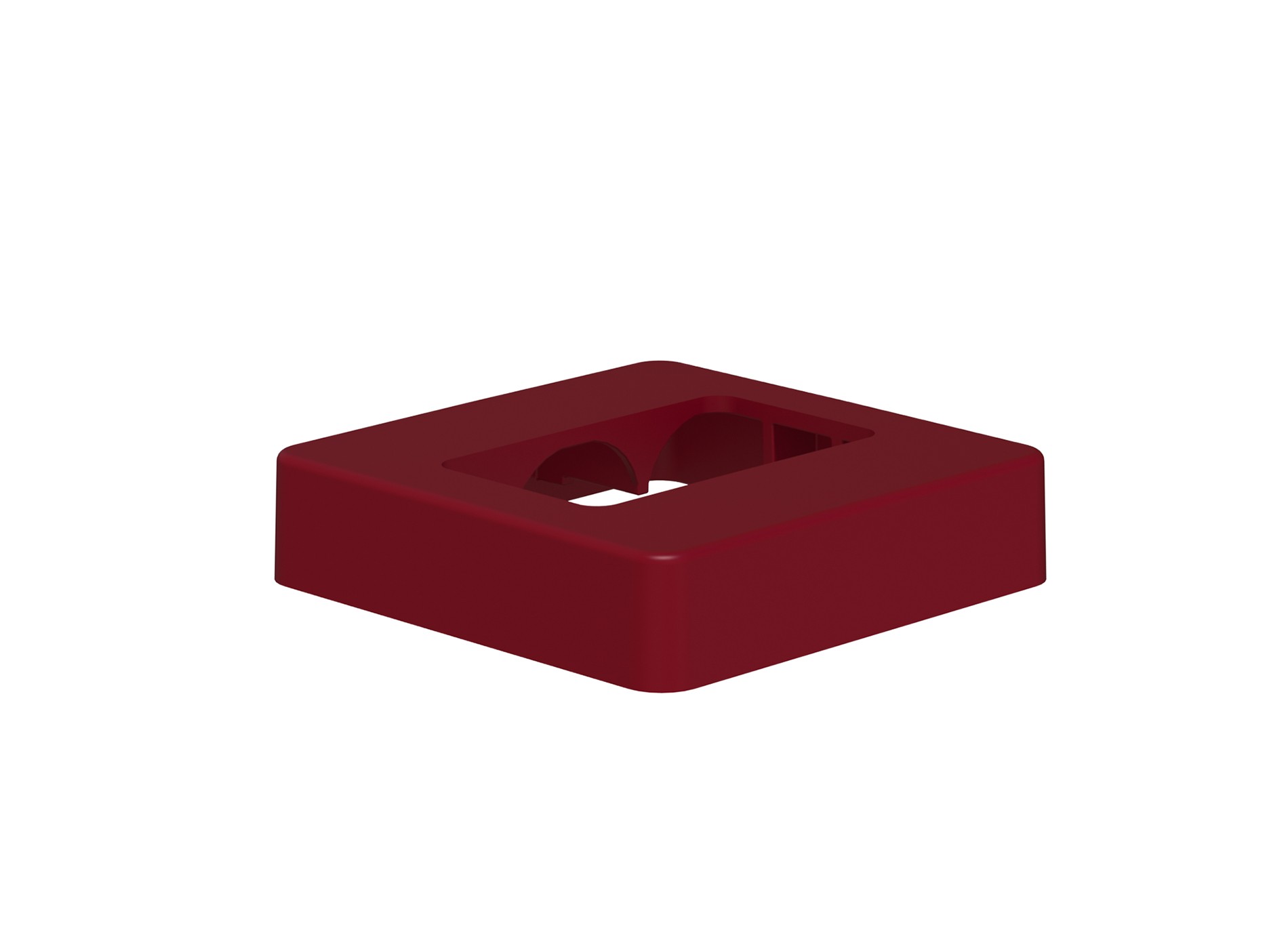 Cache platine pour poteau clôture Rouge 3004