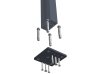 Platine 4 points Gris Zinc 7016 avec visserie