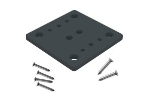 Platine 4 points Gris Zinc 7016