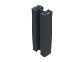 Poteau 2 départs en aluminium Gris zinc 7016C