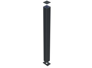 Poteau aluminium sur platine smart it Gris zinc 7016