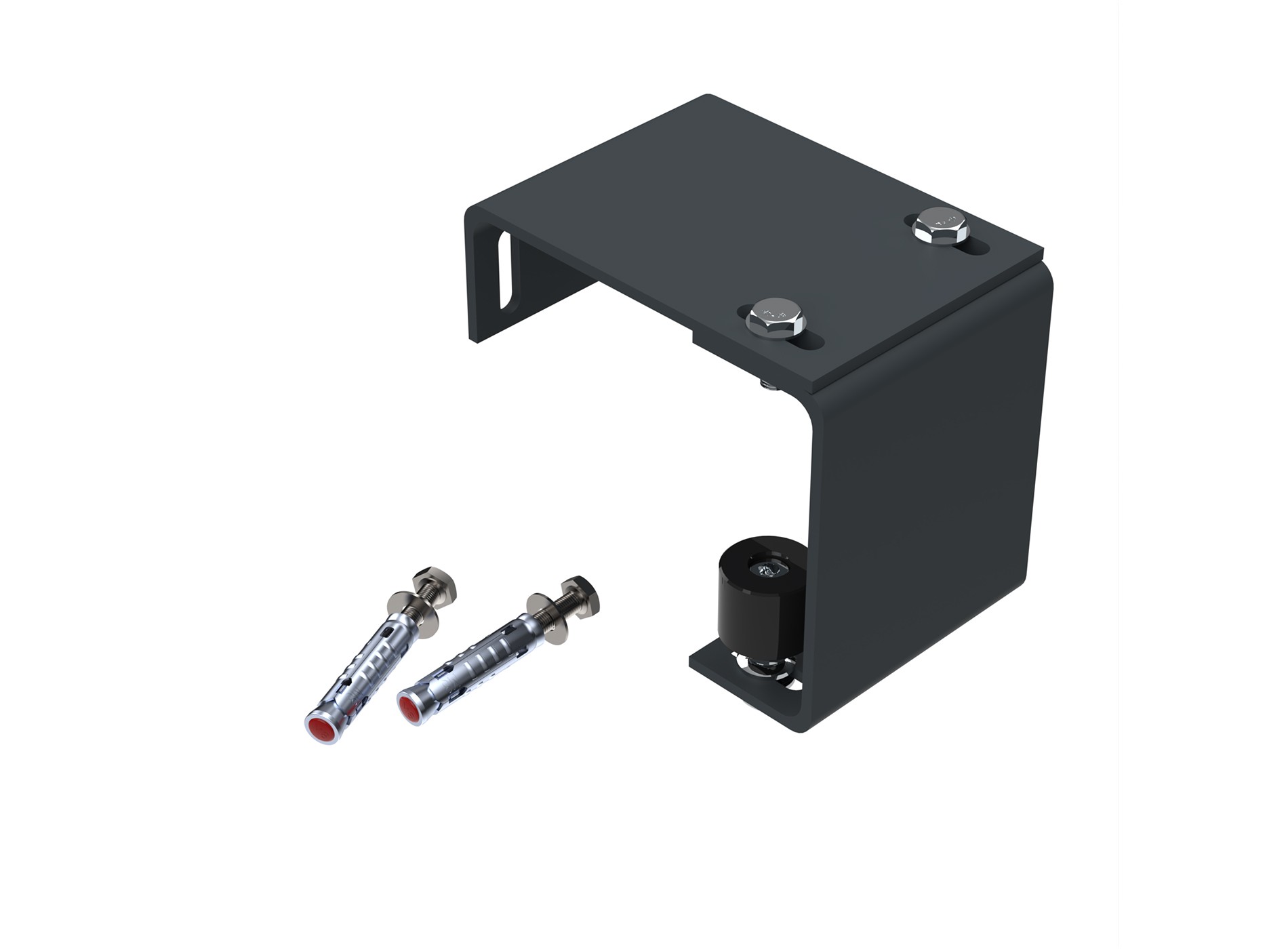 Chariot guide  100 mm pour portail coulissant - Gris Zinc 7016