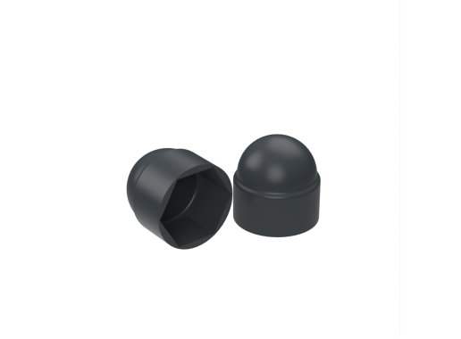 Lot de 10 cache vis pour portail et portillon - Gris Zinc 7016
