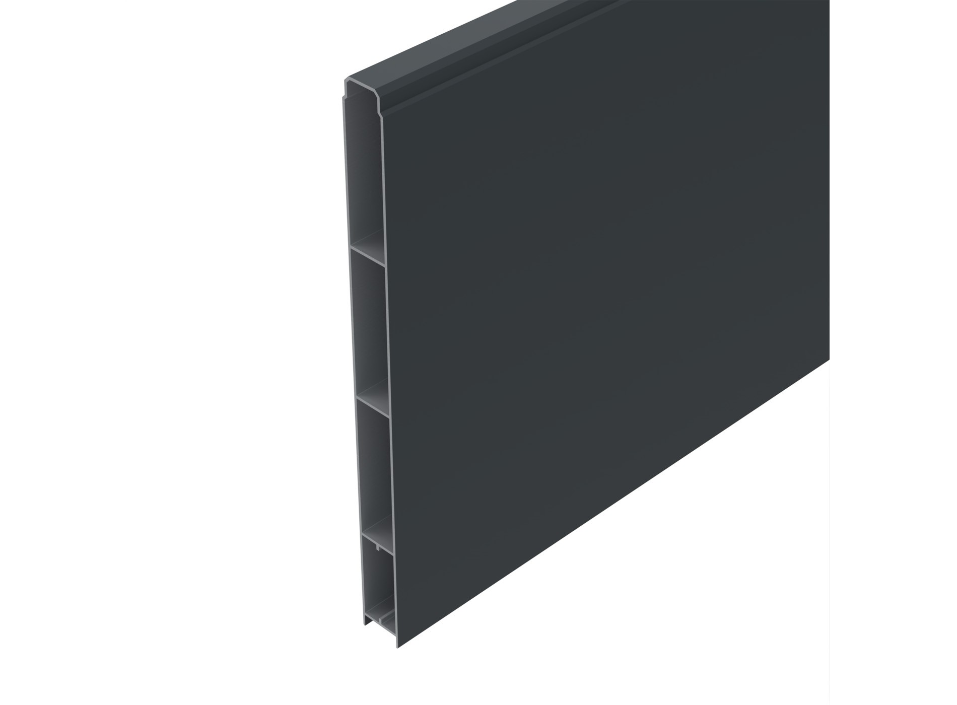 Lame aluminium pleine XL 300 x 1995 mm - zoom - Gris Zinc 7016