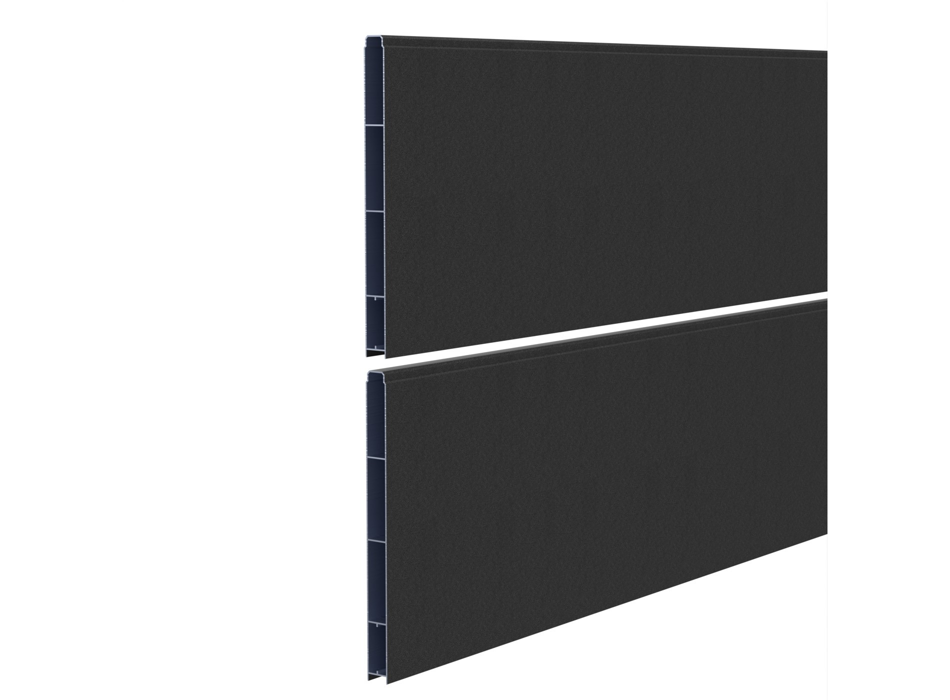 Lame aluminium pleine XL 300 x 1455 mm - 2 lames - 2100S Noir Sable