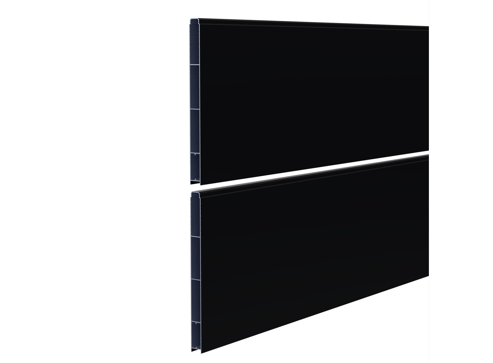 Lame aluminium pleine XL 300 x 1455 mm - 2 lames - 9005C Noir