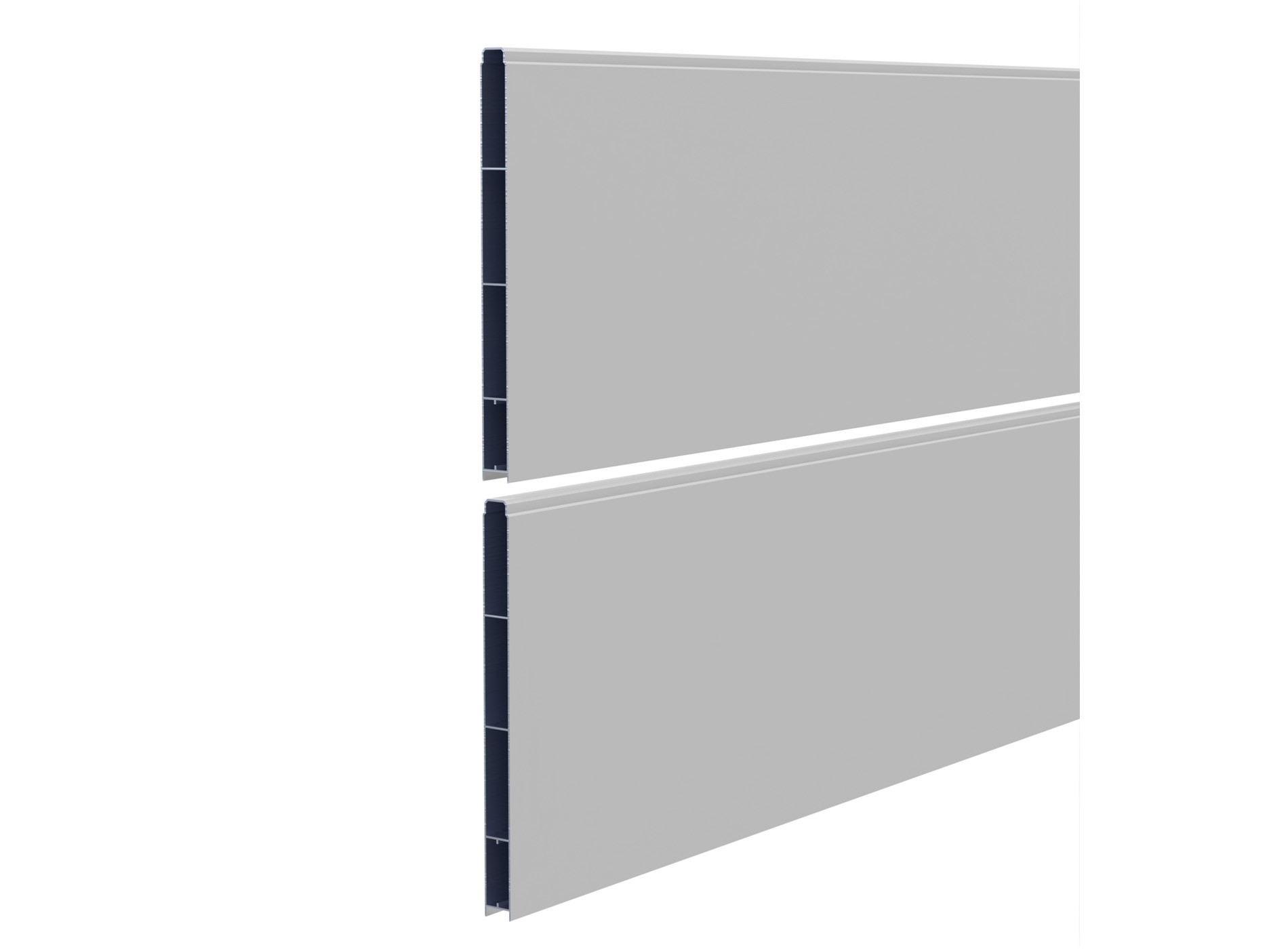 Lame aluminium pleine XL 300 x 1455 mm - 2 lames - 9016C Blanc