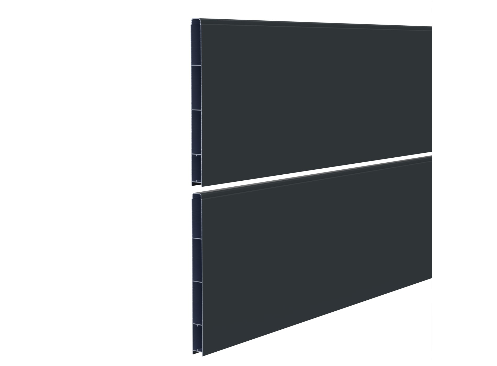 Lame aluminium pleine XL 300 x 1995 mm - 2 lames - Gris Zinc 7016