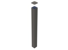 Poteau à sceller 180x180mm en aluminium - Gris quartz (RAL7039)