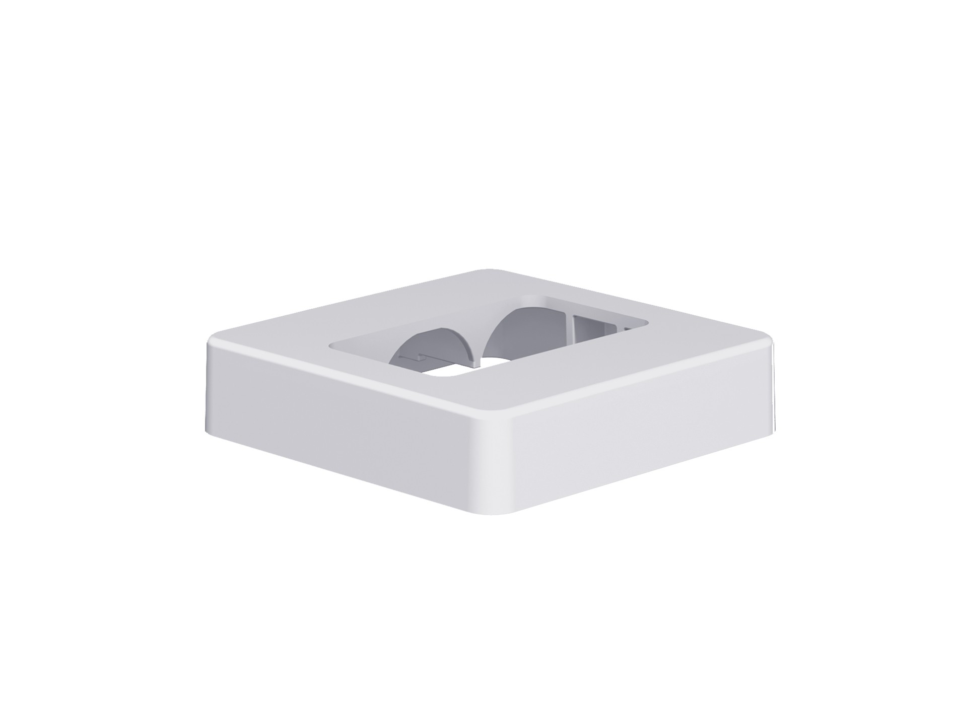 Cache-platine pour poteau 2 départs - Blanc (RAL9016)