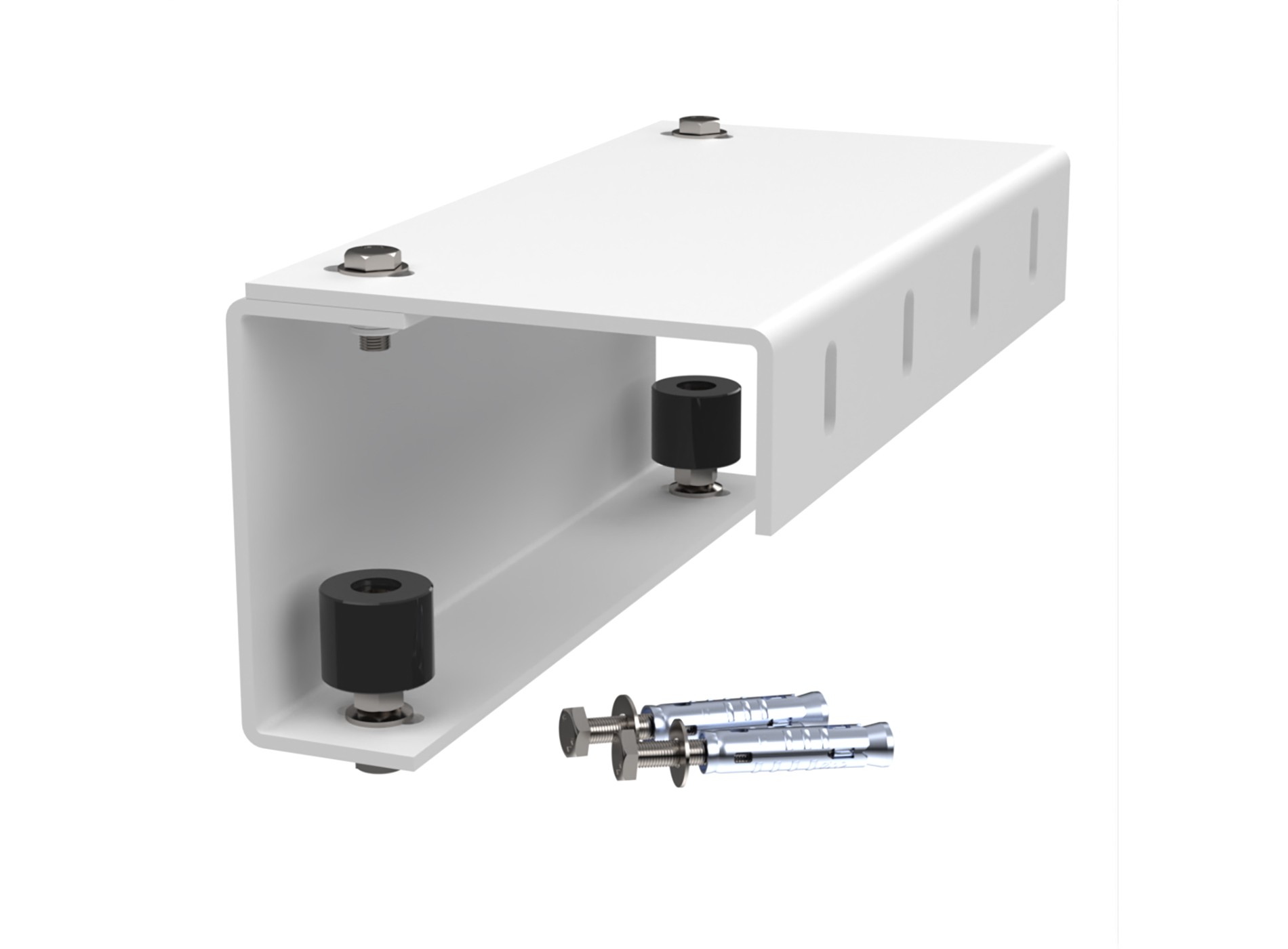 Kit Chariot guide 280mm pour portail coulissant - Blanc (RAL9016)